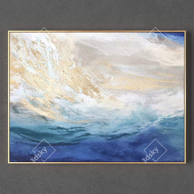 Premium Frame Collection: 2 Frames, Assorted Sizes & Stunning Textures 3D model image 1