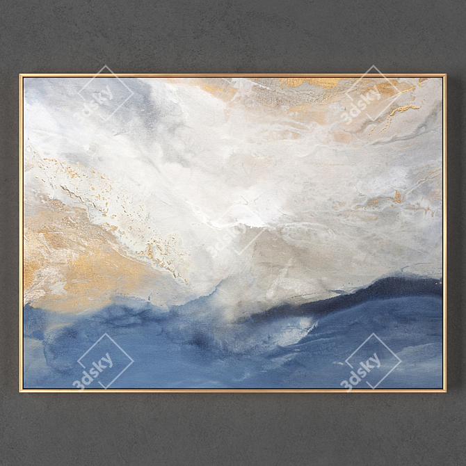 Premium Frame Collection: 2 Frames, Assorted Sizes & Stunning Textures 3D model image 2