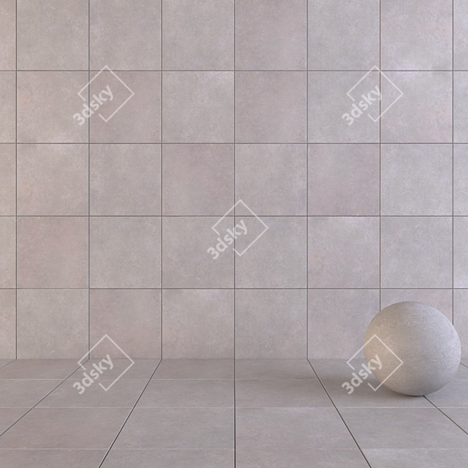  Flaviker Still Now Gray: Sleek Floor Tiles 3D model image 1