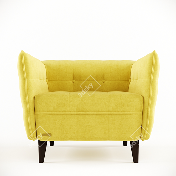 Elegant Frankof Lester Armchair 3D model image 3