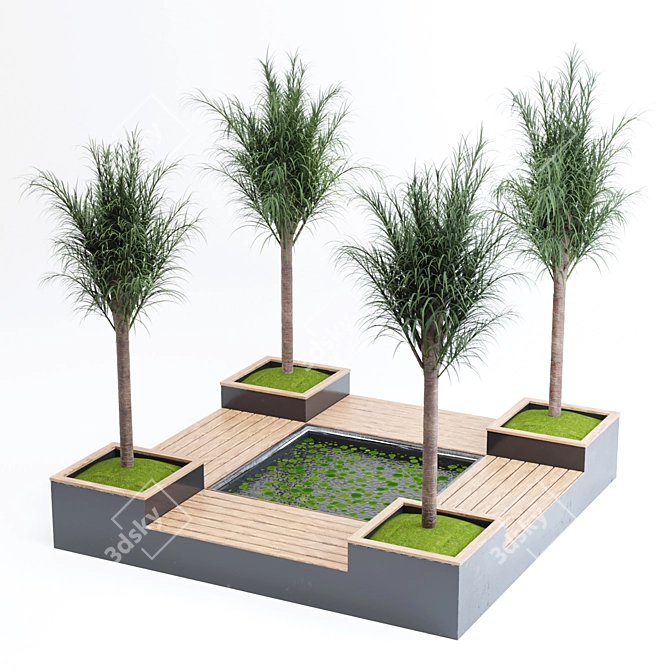 Tropical Oasis: Palm Garden 3D model image 1