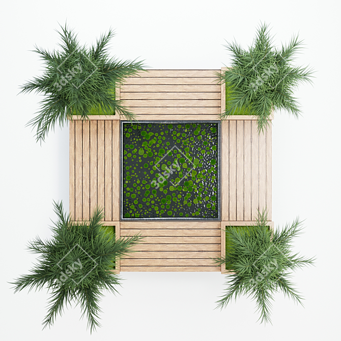 Tropical Oasis: Palm Garden 3D model image 2