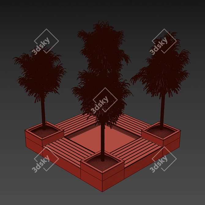 Tropical Oasis: Palm Garden 3D model image 3