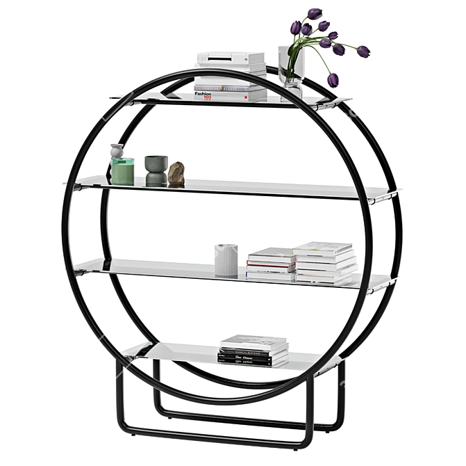 Selene Circle Shelf: Stylish and Practical 3D model image 1