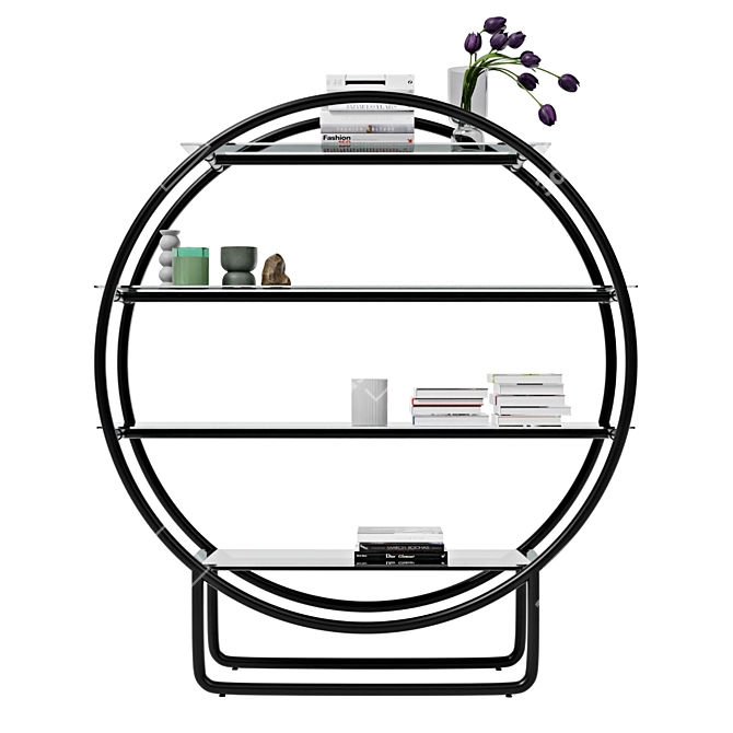 Selene Circle Shelf: Stylish and Practical 3D model image 2