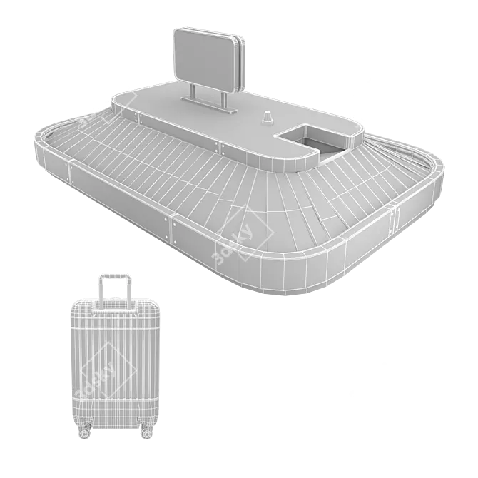 Travel Easy: Airport Baggage Claim 3D model image 4