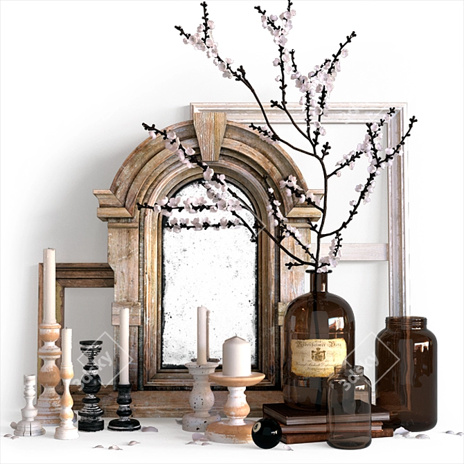 Elegant Decor Set - Max2012, FBX, OBJ 3D model image 6