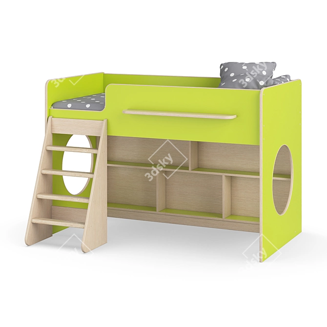 Legenda Kids Modular Bed & Stairs 3D model image 2