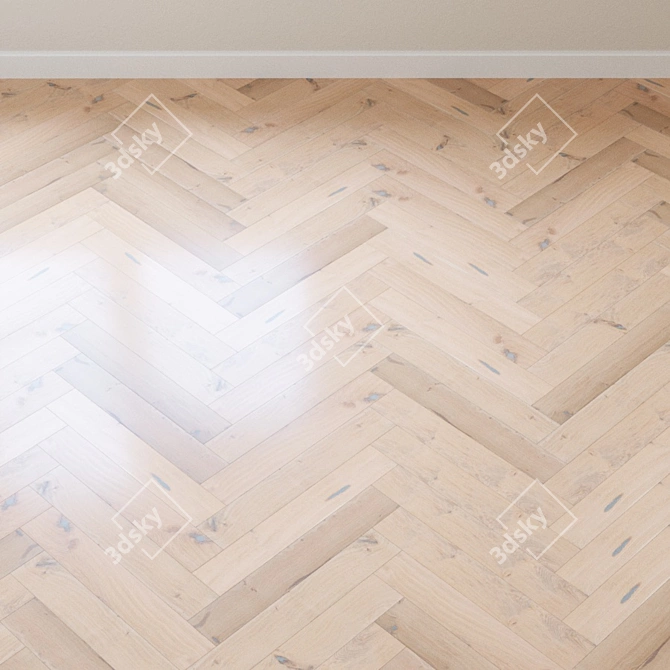 Colonial Oak Parquet Board: Kahrs Linnea 3D model image 4