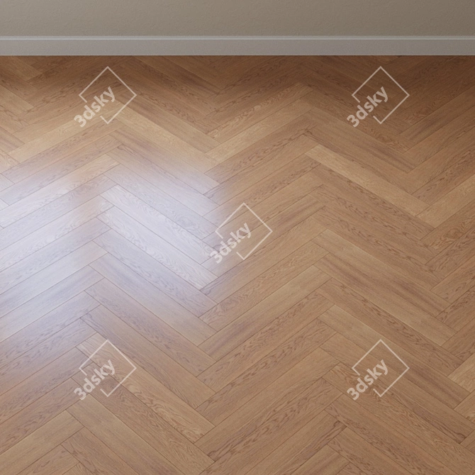 Karelia Oak Tender White Parquet 3D model image 4