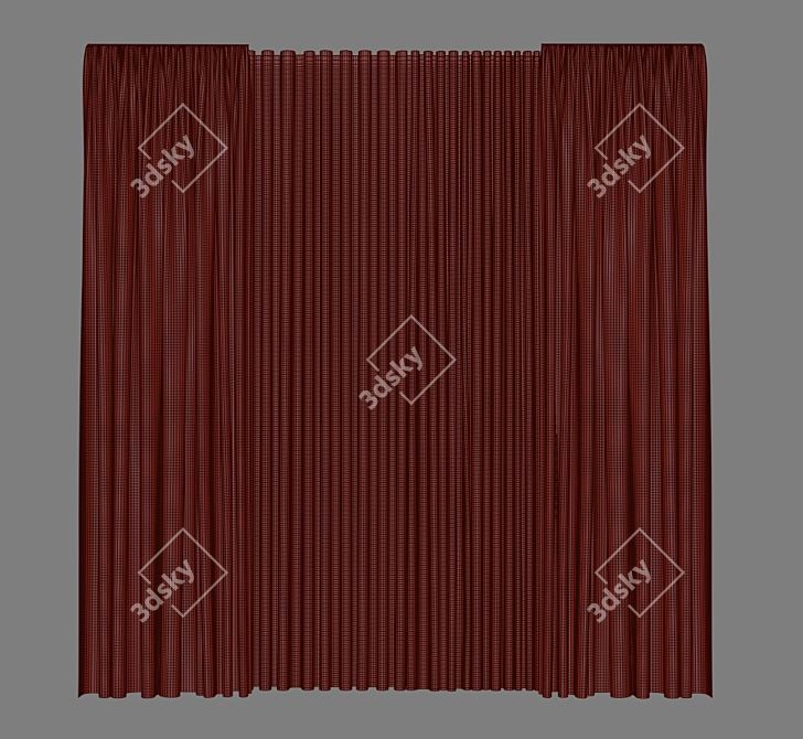 Silk Sheer Curtains: Elegant and Smooth 3D model image 4