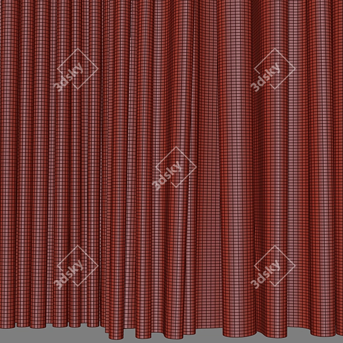 Silk Sheer Curtains: Elegant and Smooth 3D model image 5