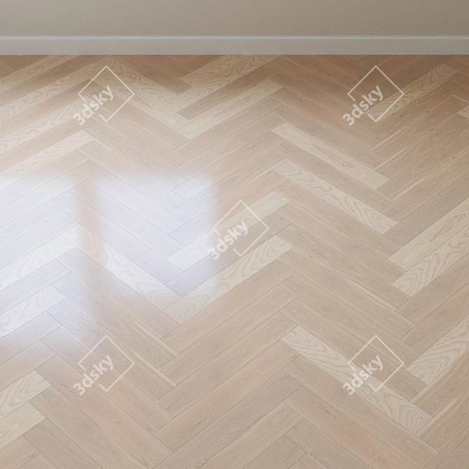 Elegant Karelia Ash Parquet 3D model image 4