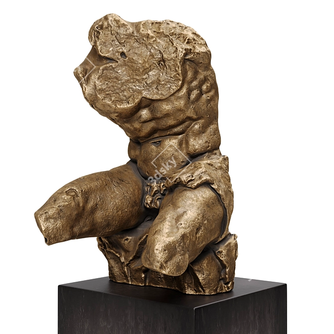 Bronze Belvedere Torso Sculpture 3D model image 1