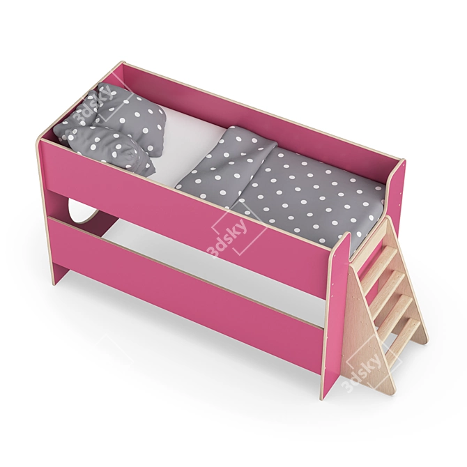 Modular Kids Bed Set: Legenda K23 + LP22 3D model image 2