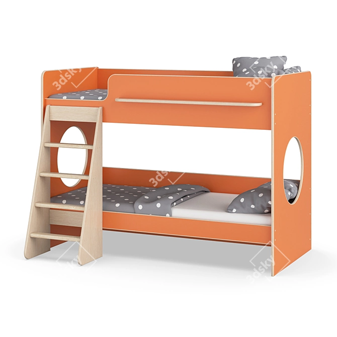 Modern Modular Kids Bed Set 3D model image 2