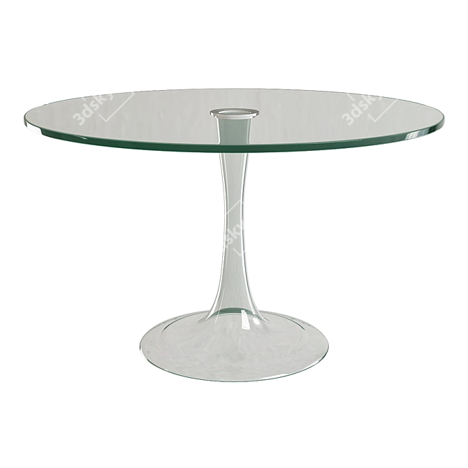 Sleek Funghetti Glass Table 3D model image 1