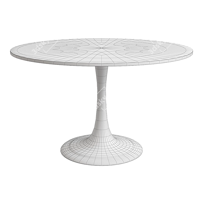 Sleek Funghetti Glass Table 3D model image 2