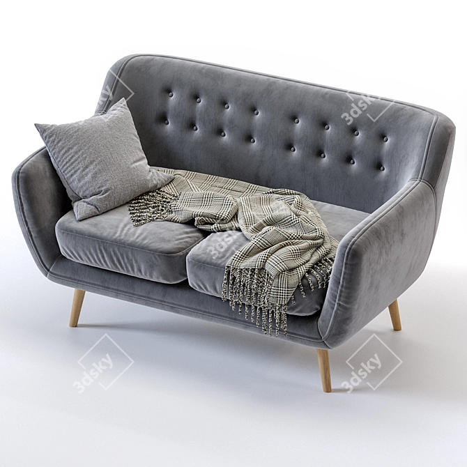 Rain Barhat Sofa: Elegant and Comfortable 3D model image 2