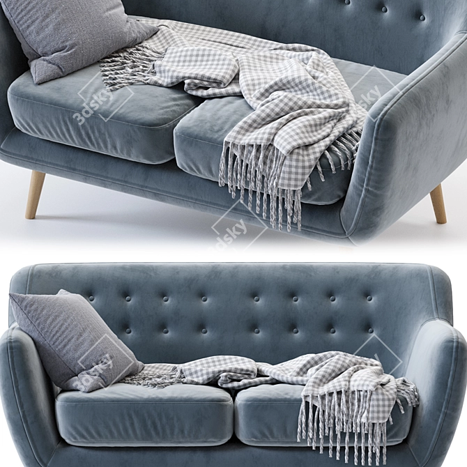 Rain Barhat Sofa: Elegant and Comfortable 3D model image 4