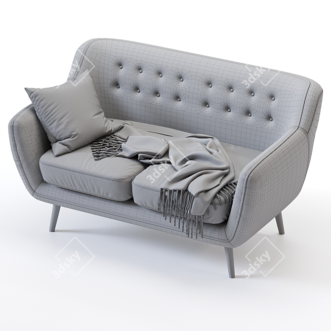 Rain Barhat Sofa: Elegant and Comfortable 3D model image 5