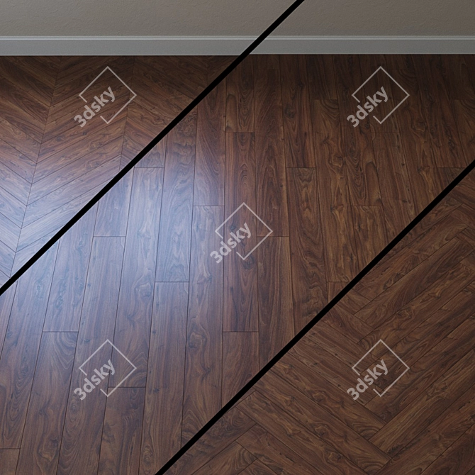 Kahrs Solid Walnut Parquet 3D model image 1