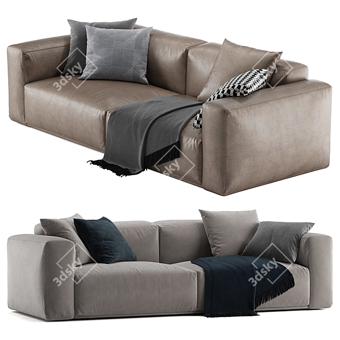 Modern Poliform Bolton Sofa 3D model image 1