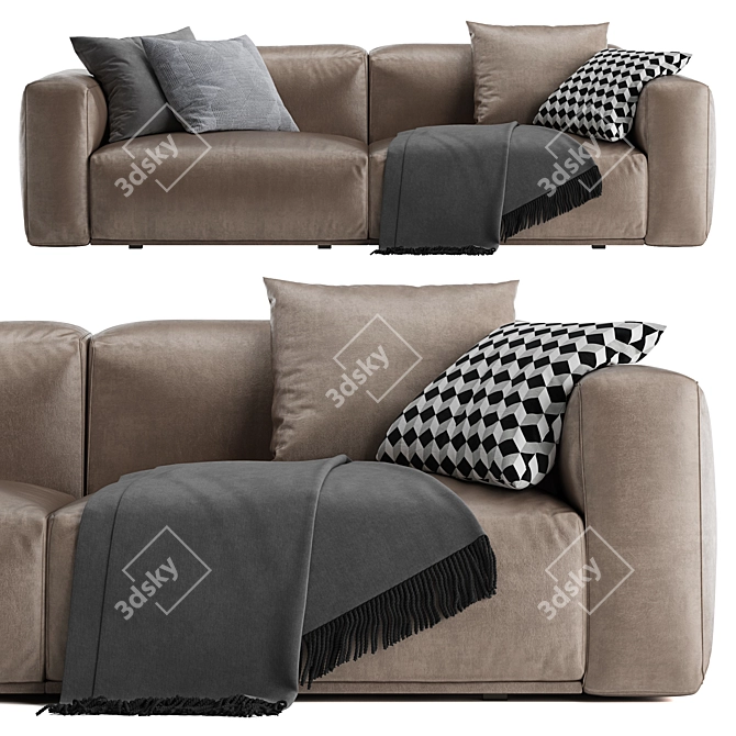 Modern Poliform Bolton Sofa 3D model image 2