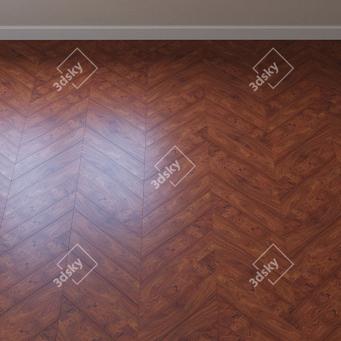 Brazilian Cherry Rustic Finish Parquet 3D model image 3