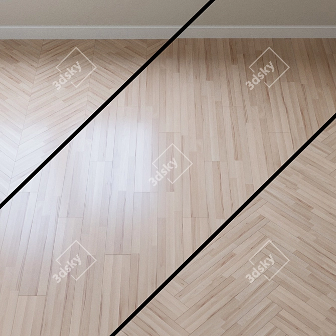 Kahrs Beech Parquet Board 3D model image 1