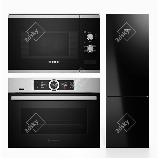 Bosch Built-in Kitchen Appliances 3D model image 1