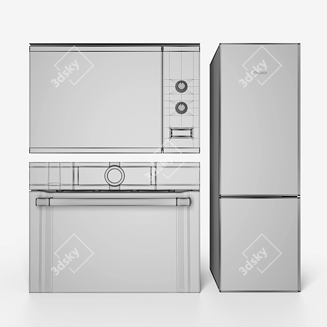 Bosch Built-in Kitchen Appliances 3D model image 5