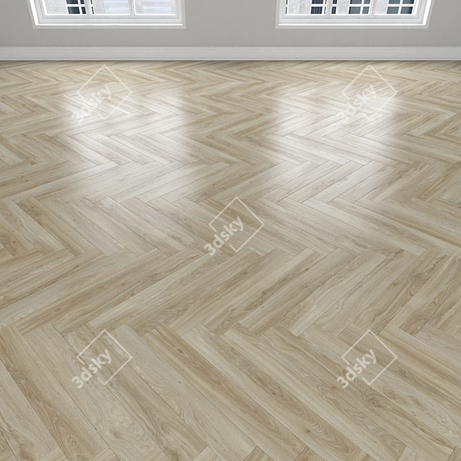 Parquet Oak: Herringbone, Linear & Chevron 3D model image 3