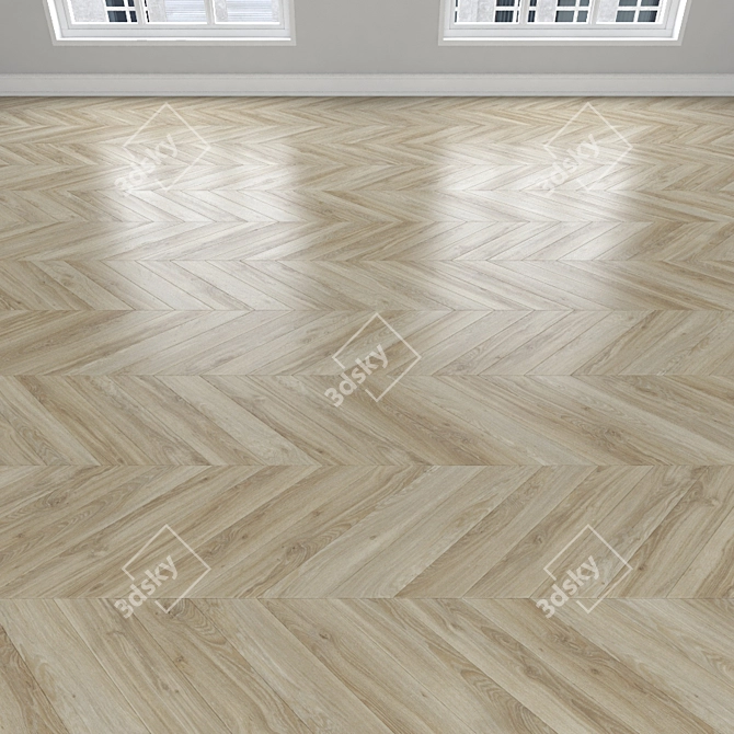 Parquet Oak: Herringbone, Linear & Chevron 3D model image 4