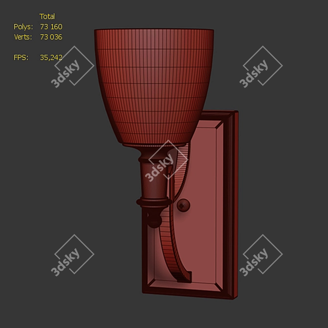 Hinkley Truman Wall Light: Elegant Illumination 3D model image 2