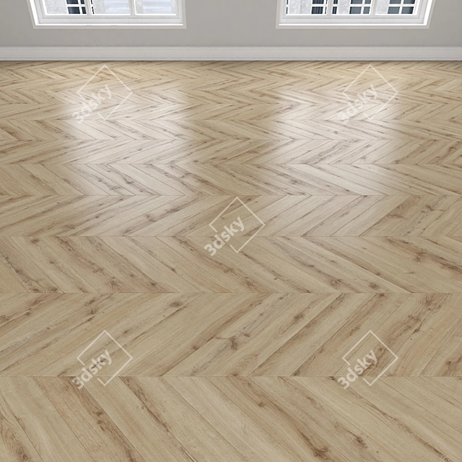 Oak Parquet Flooring | Herringbone, Linear, Chevron 3D model image 4