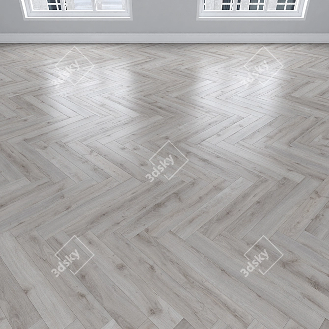 Oak Parquet: Herringbone, Linear, Chevron 3D model image 3