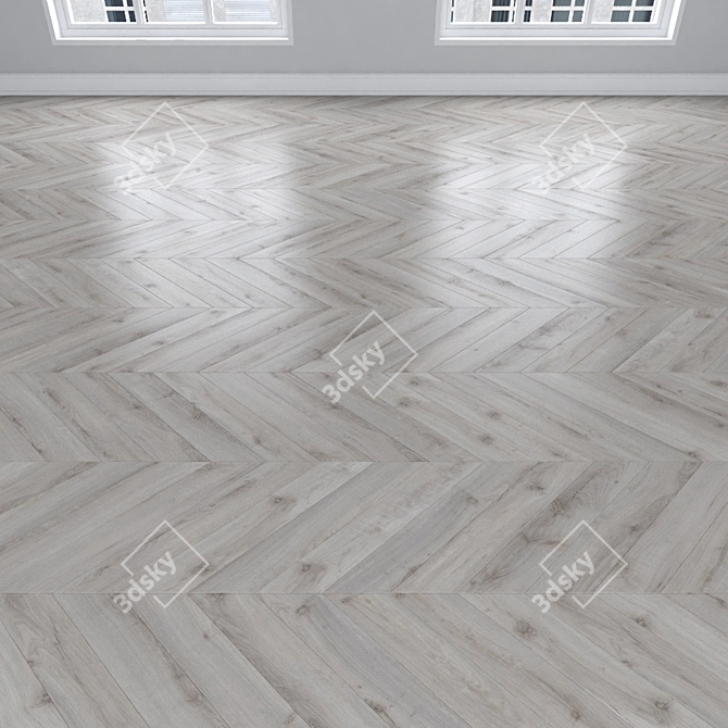 Oak Parquet: Herringbone, Linear, Chevron 3D model image 4