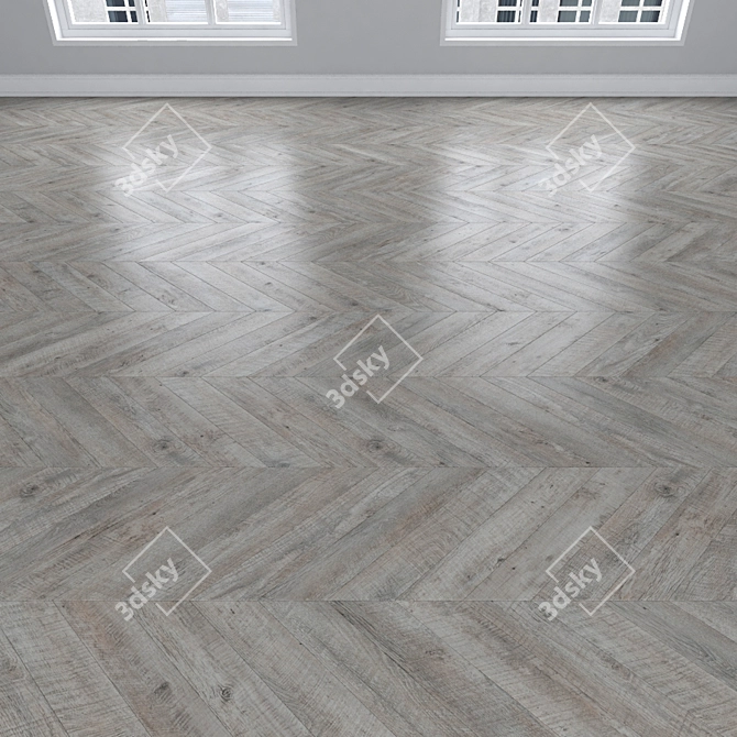 Oak Parquet: Herringbone, Linear & Chevron 3D model image 4