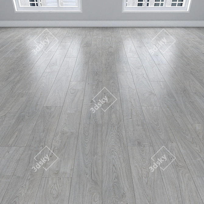 Oak Parquet Flooring: Herringbone, Linear, Chevron 3D model image 2