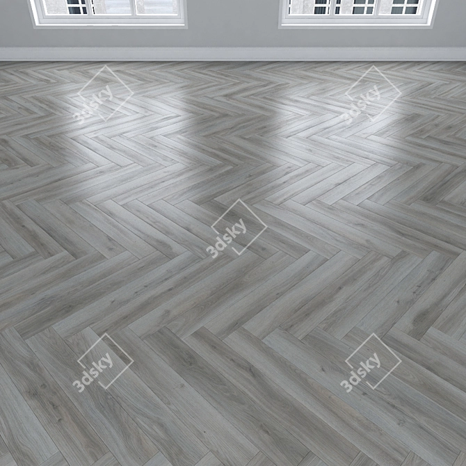 Oak Parquet: Herringbone, Linear & Chevron 3D model image 3