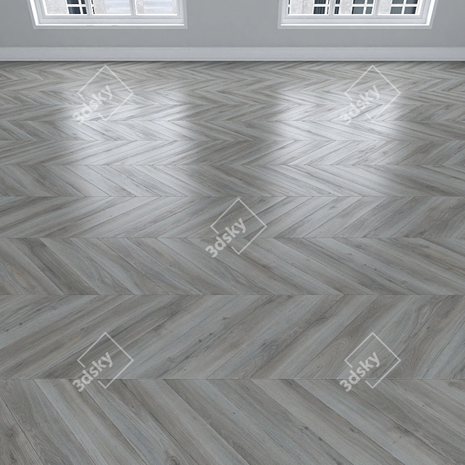 Oak Parquet: Herringbone, Linear & Chevron 3D model image 4