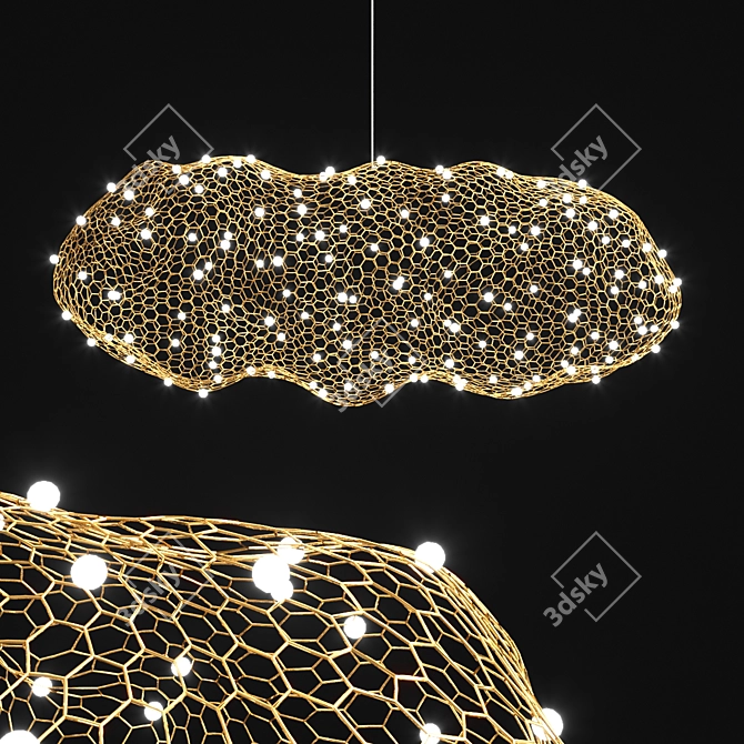 Luminous Cloud Pendant Light 3D model image 4