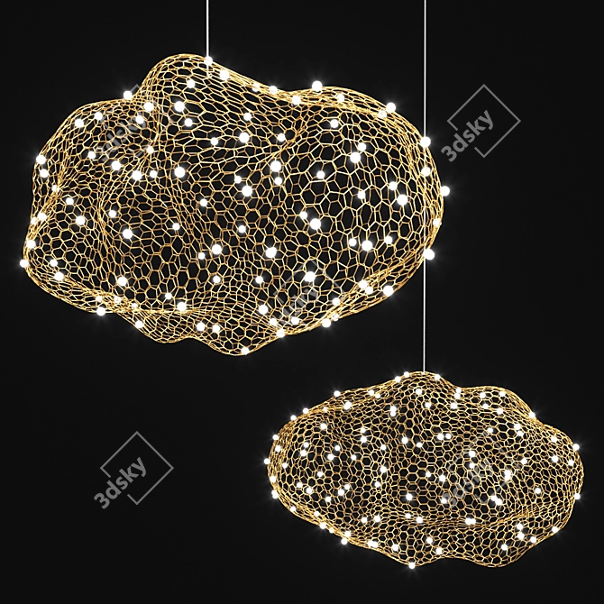 Luminous Cloud Pendant Light 3D model image 5