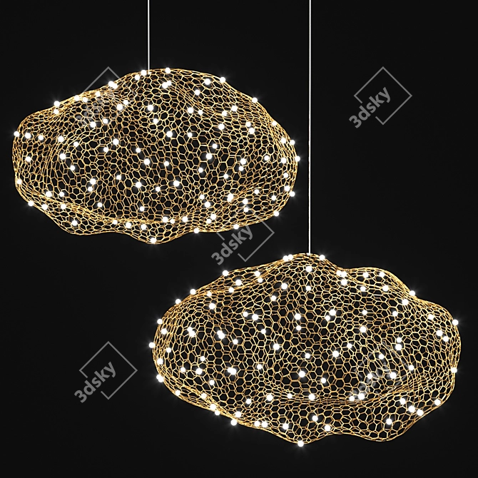 Luminous Cloud Pendant Light 3D model image 1