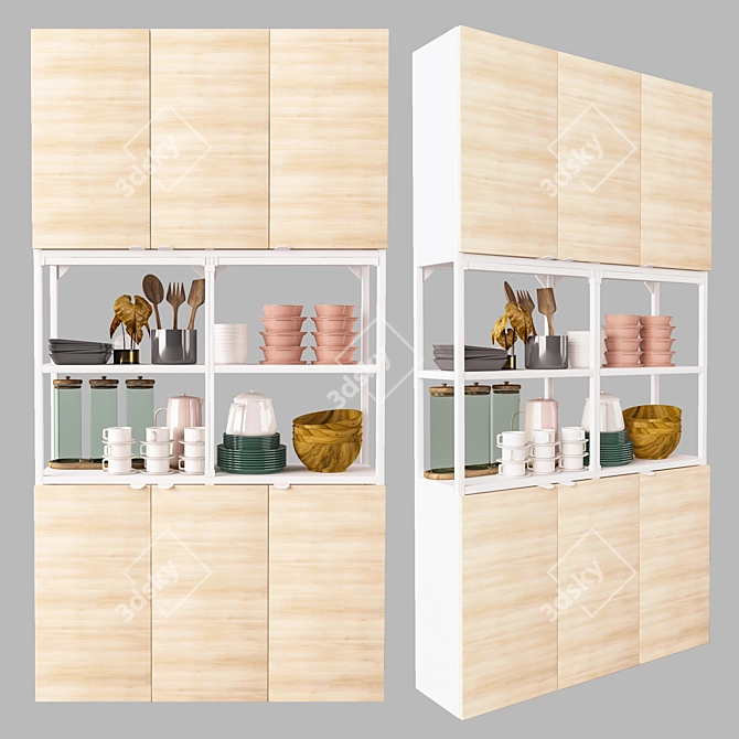 Smart Storage Solution: Ikea Enhet Rack 3D model image 1