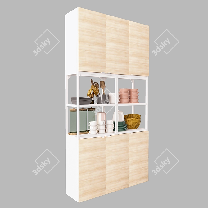 Smart Storage Solution: Ikea Enhet Rack 3D model image 3