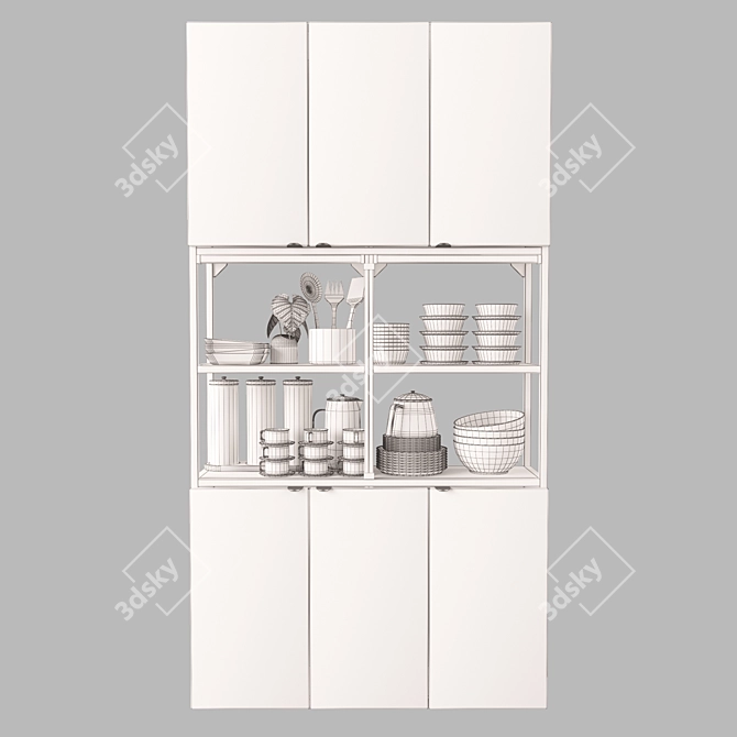 Smart Storage Solution: Ikea Enhet Rack 3D model image 4
