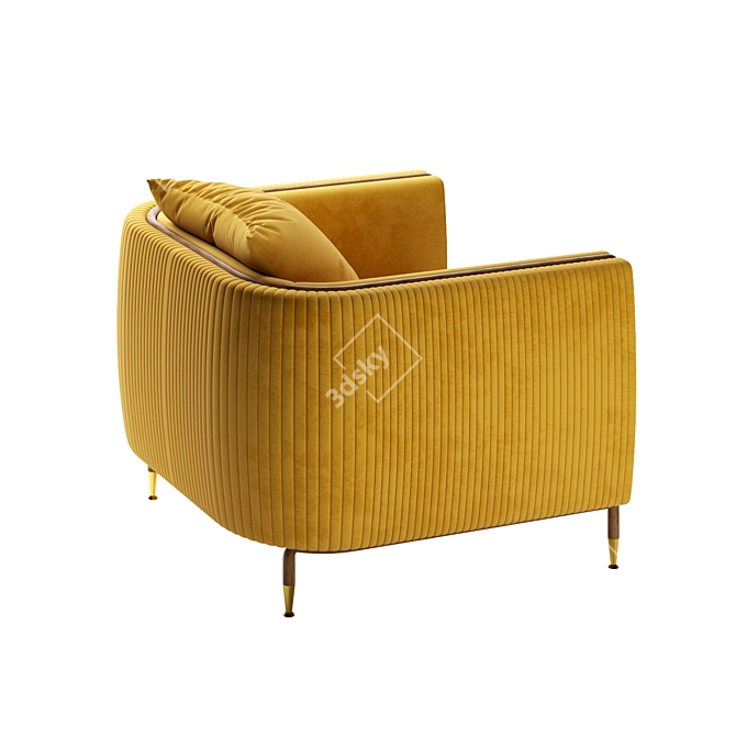 Barlow Armchair: Stylish Comfort for Your Home 3D model image 3