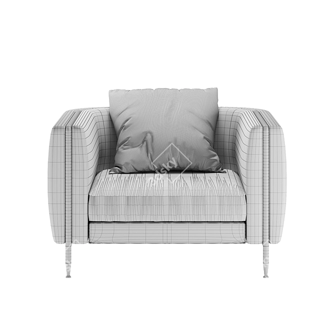 Barlow Armchair: Stylish Comfort for Your Home 3D model image 5